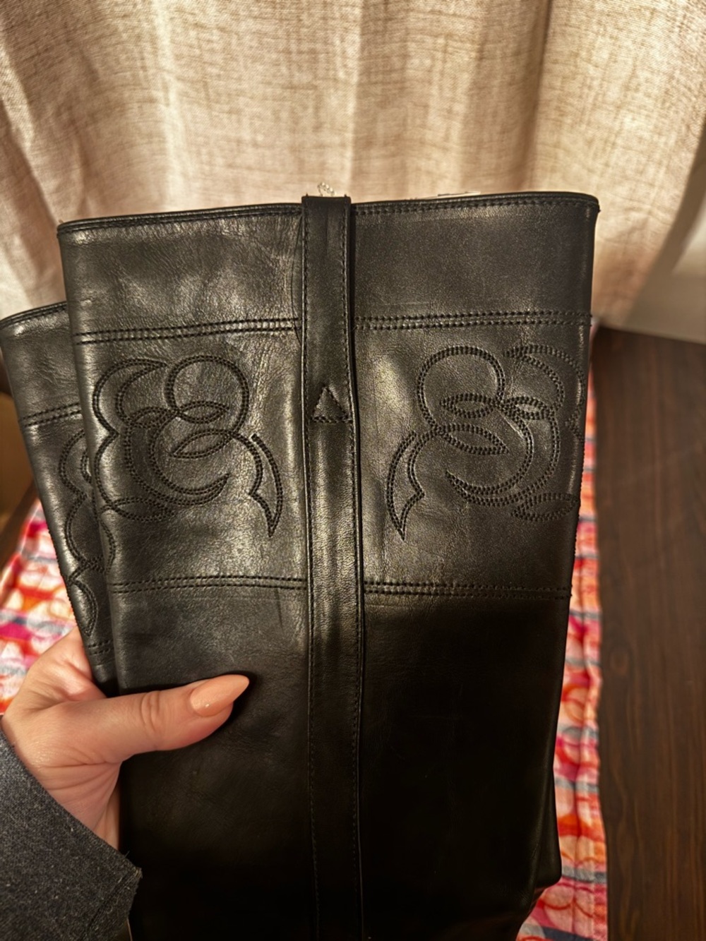 Golden goose black leather tall riding boots 36 / 6 - Picture 6 of 12